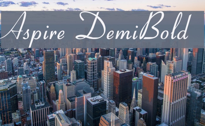 Aspire DemiBold Font examples