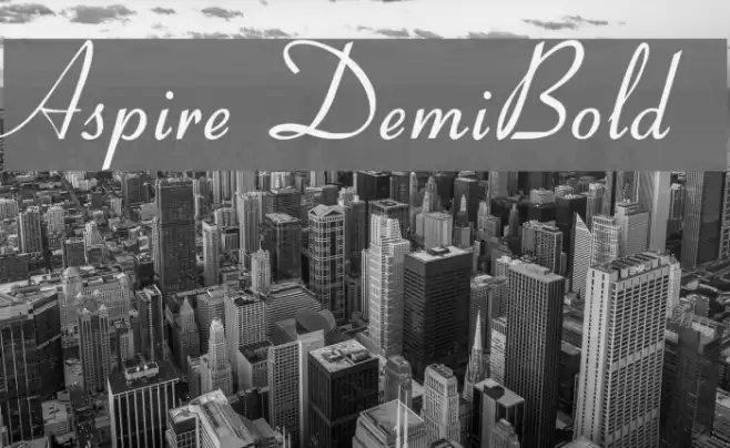 Aspire DemiBold Schriftart examples