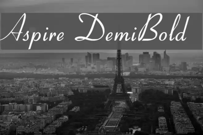 Aspire DemiBold Schriftart examples