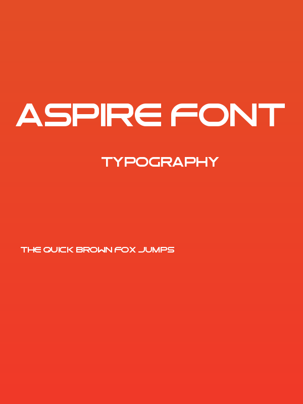 Aspire Font Poster