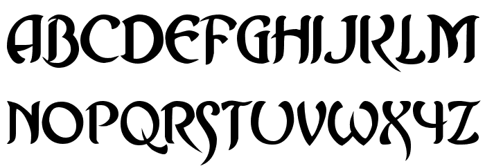 Asrafel Font LOWERCASE