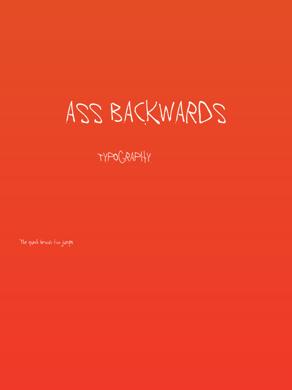 Ass Backwards Poster