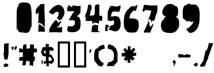Ass Crack Font OTHER CHARS
