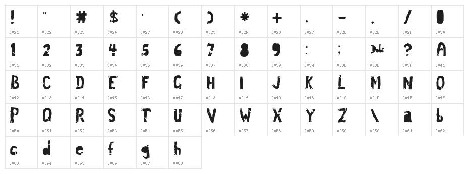 Ass Crack Character Map