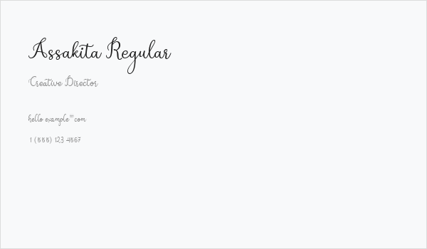 Assakita Regular Business Card