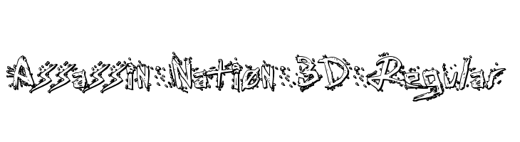 Assassin Nation 3D Regular  Frei Schriftart Herunterladen
