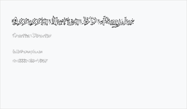 Assassin Nation 3D Regular Business Card