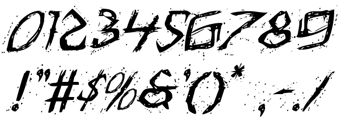 Assassin Nation Italic Font OTHER CHARS