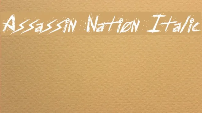 Assassin Nation Italic Example 2