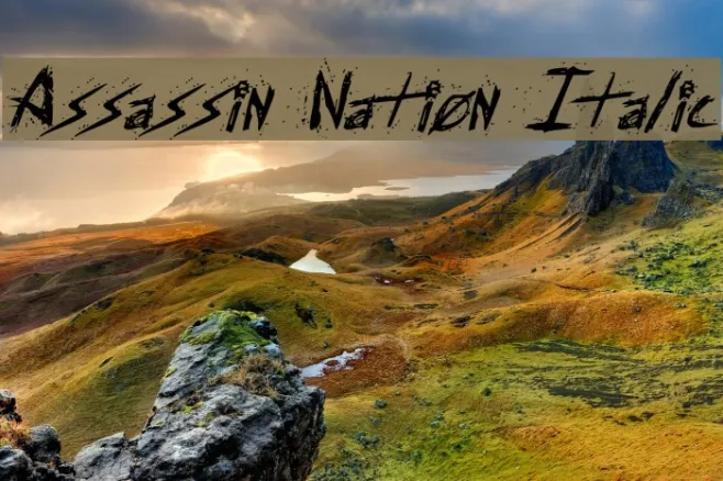Assassin Nation Italic Example 3
