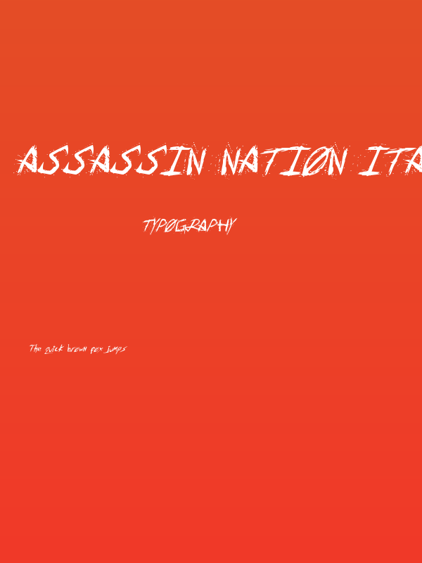 Assassin Nation Italic Poster