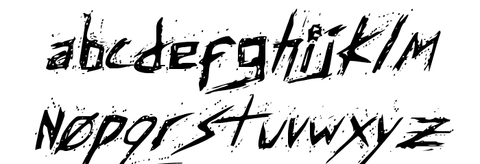 Assassin Nation Italic Font LOWERCASE