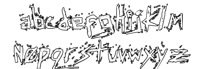 Assassin Nation Outline Regular Font LOWERCASE