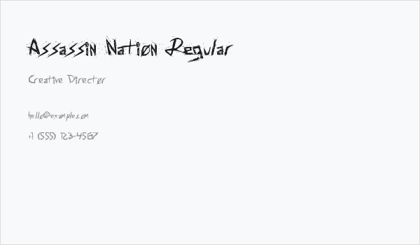 Assassin Nation Regular Business Card