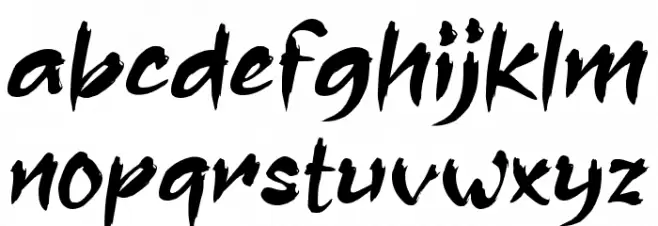 Assassin Ninja Schriftart Kleinbuchstaben