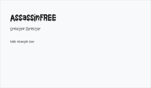 AssassinFREE Business Card
