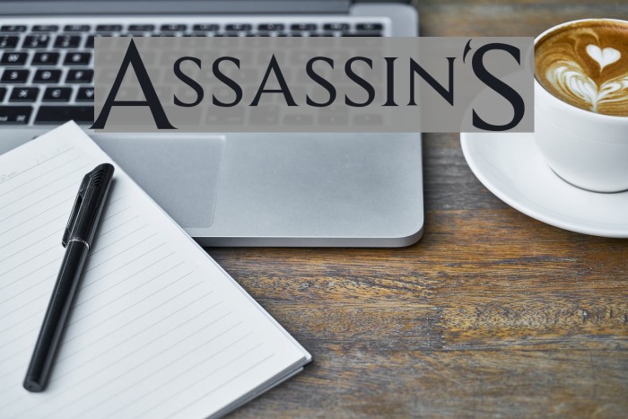 Assassin$ Font examples
