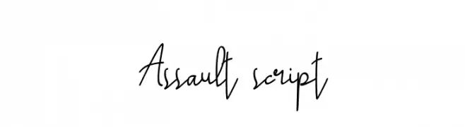Assault script  Frei Schriftart Herunterladen