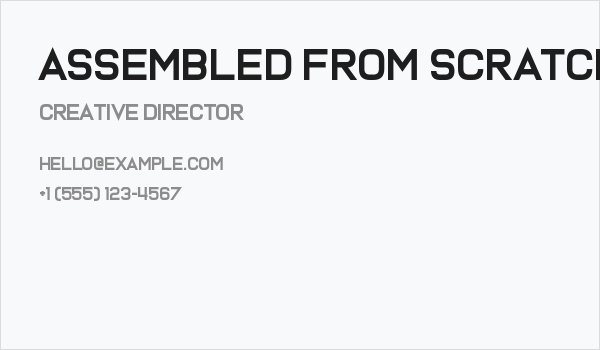 Assembled From Scratch Business Card