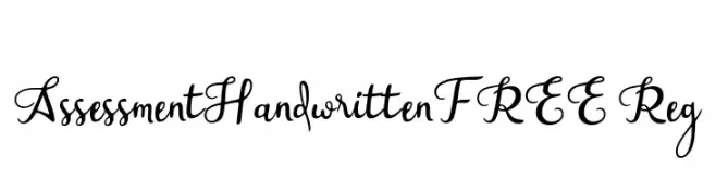 AssessmentHandwrittenFREE-Reg  Frei Schriftart Herunterladen