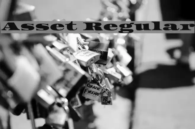 Asset Regular Font examples