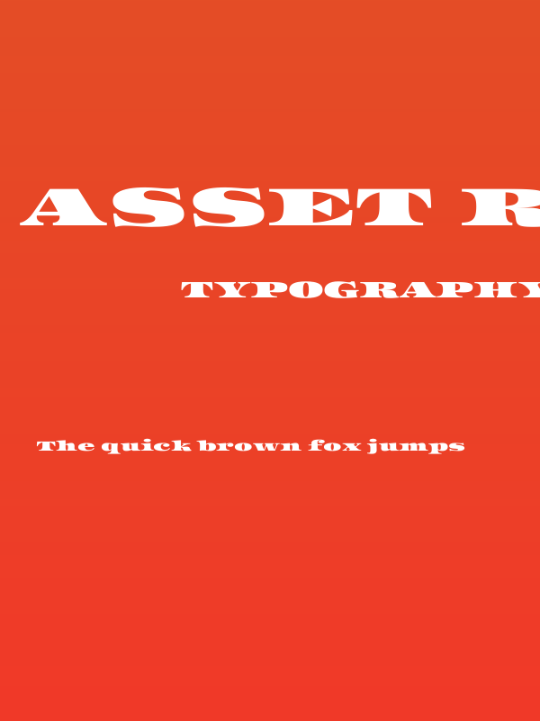 Asset Regular Poster