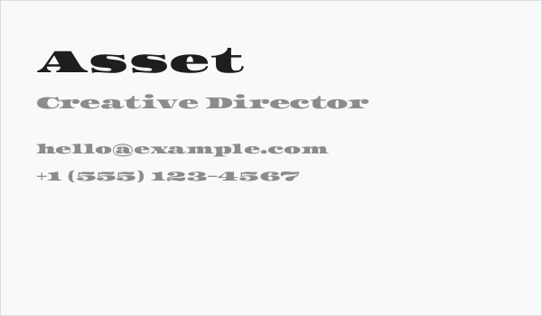 Asset Business Card