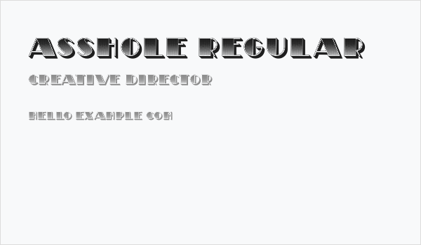 Asshole Regular Business Card