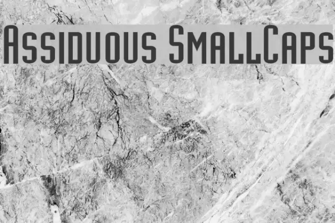 Assiduous SmallCaps Font examples
