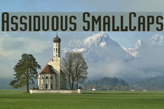 Assiduous SmallCaps Font examples