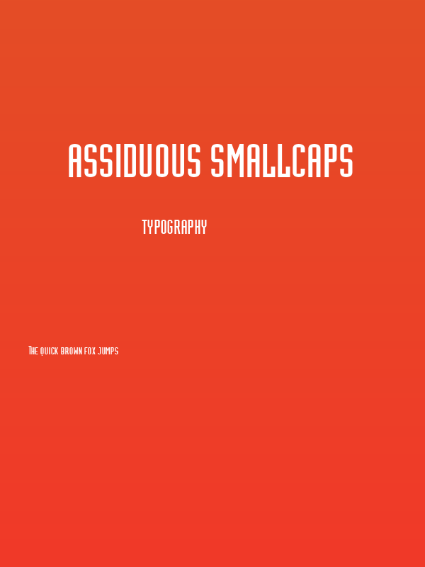 Assiduous SmallCaps Poster