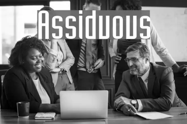 Assiduous Font examples