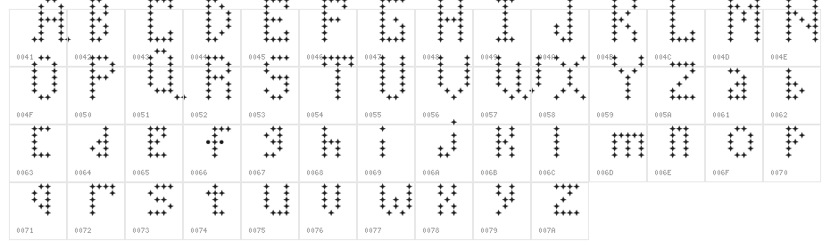 AssignmentPay-Font Regular Character Map