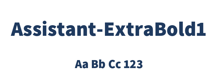 Assistant-ExtraBold1 Font Preview