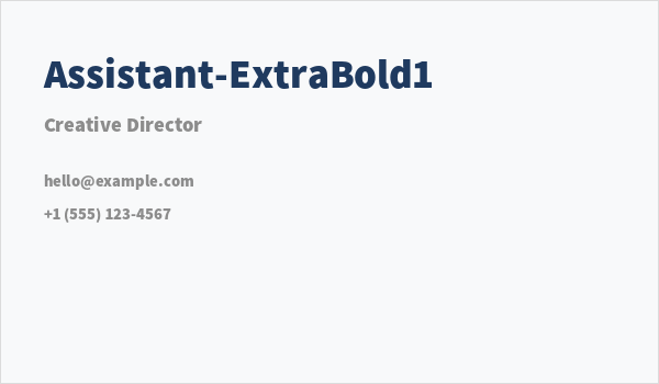 Assistant-ExtraBold1 Business Card