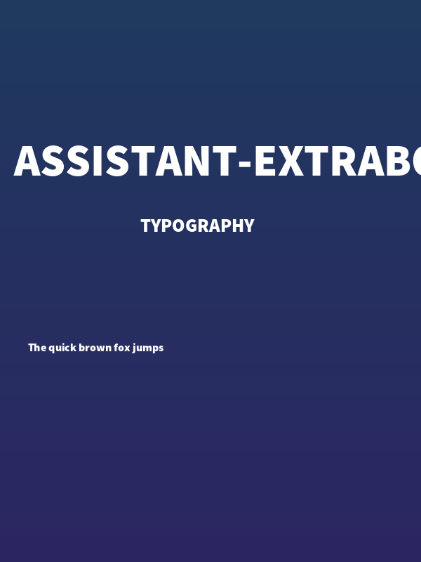 Assistant-ExtraBold1 Poster