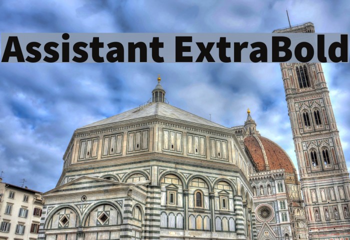 Assistant ExtraBold Font examples
