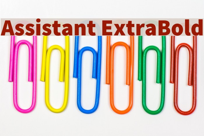 Assistant ExtraBold Font examples
