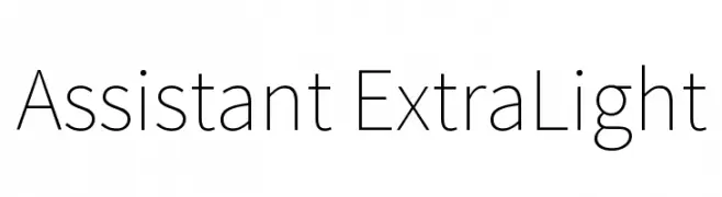 Assistant ExtraLight  免费字体下载