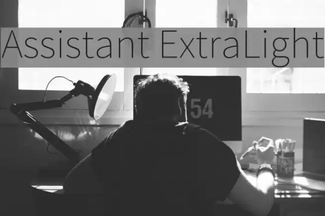 Assistant ExtraLight Font examples