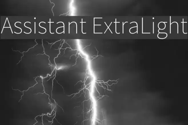 Assistant ExtraLight Font examples
