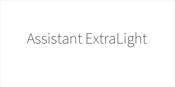 Assistant ExtraLight Logo