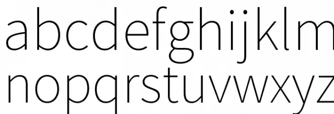Assistant ExtraLight Schriftart Kleinbuchstaben