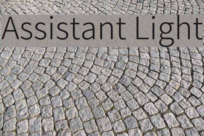Assistant Light Font examples