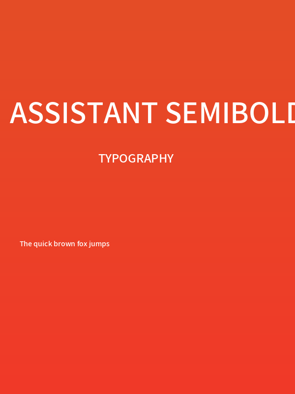 Assistant SemiBold Poster