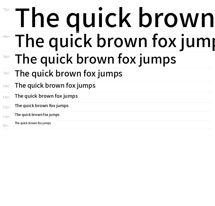 Assistant SemiBold Waterfall