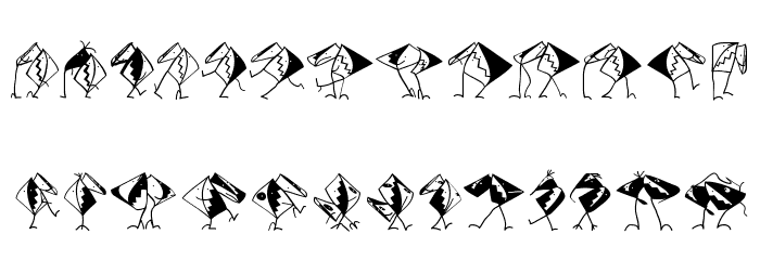 AssociationsBirds Font LOWERCASE