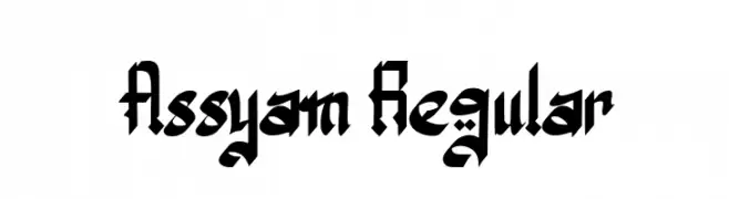 Assyam Regular  नि: शुल्क फ़ॉन्ट्स डाउनलोड