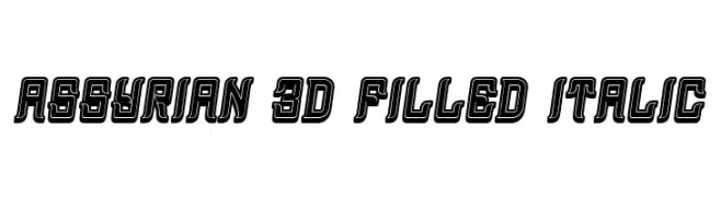 Assyrian 3D Filled Italic 
