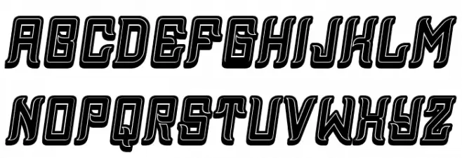 Assyrian 3D Filled Italic Fuentes MAYÚSCULAS